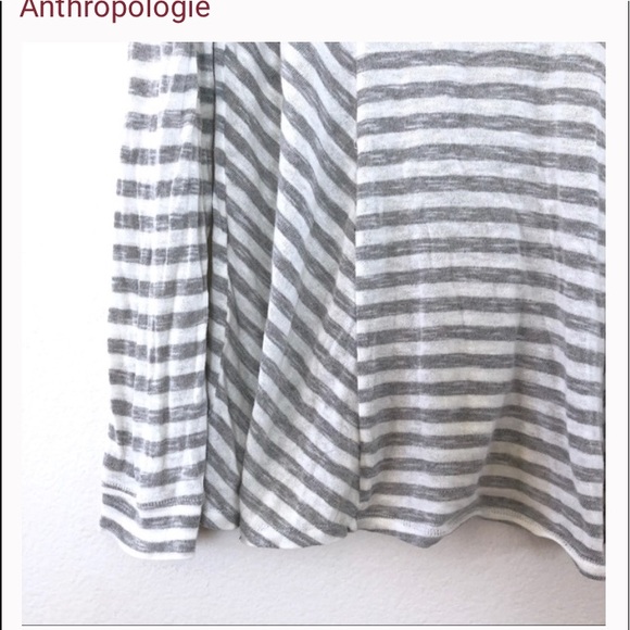 ANTHROPOLOGIE SATURDAY SUNDAY GREY STRIPE TOP SZ S - Picture 5 of 5